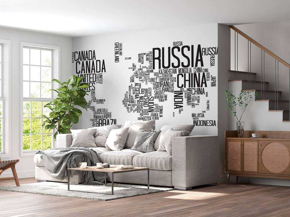 Typografische Weltkarte