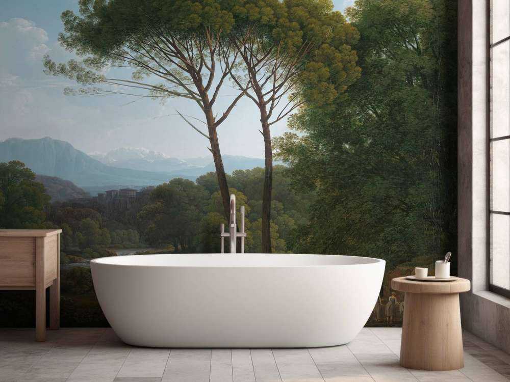 Italienische Landschaft mit Kiefern