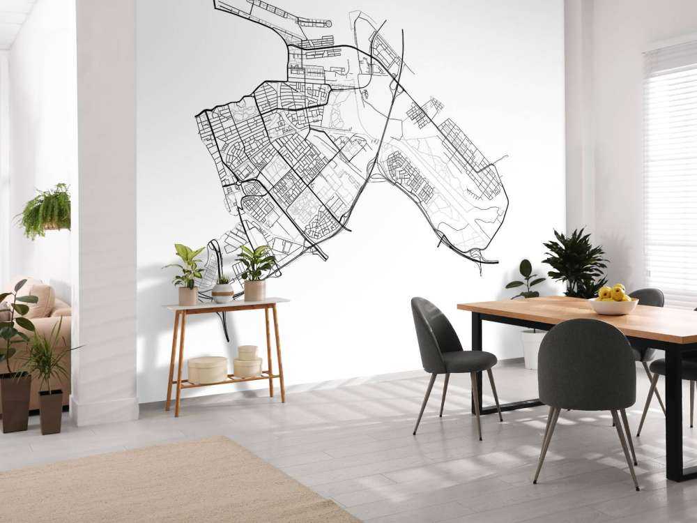 Karte Amsterdam Ost, weiß