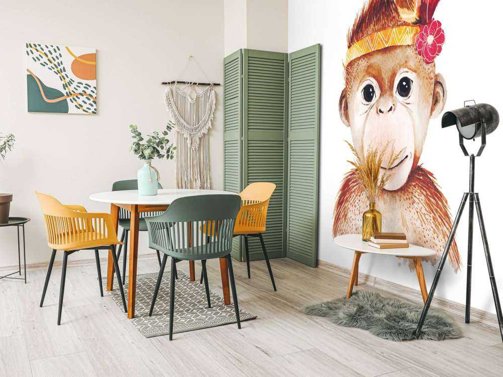 Affe aus Aquarellfarbe