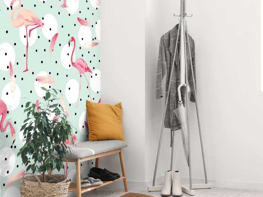 Flamingos und Federn