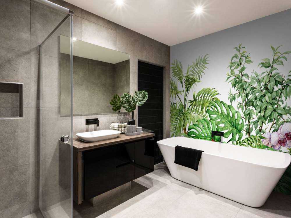 Tropische Pflanzen aus Aquarell