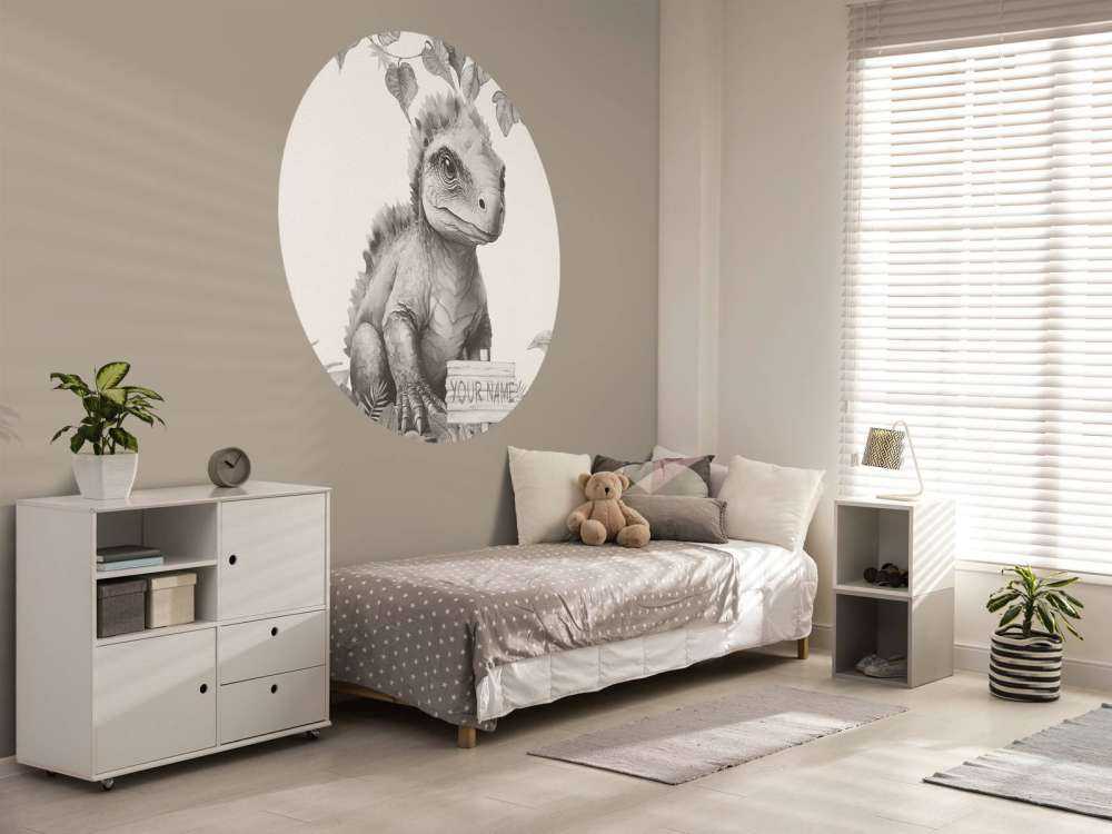 Baby-Ankylosaurus im beigefarbenen Dschungel