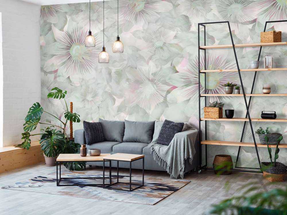 Botanische Aquarell-Eleganz Pastellrosa