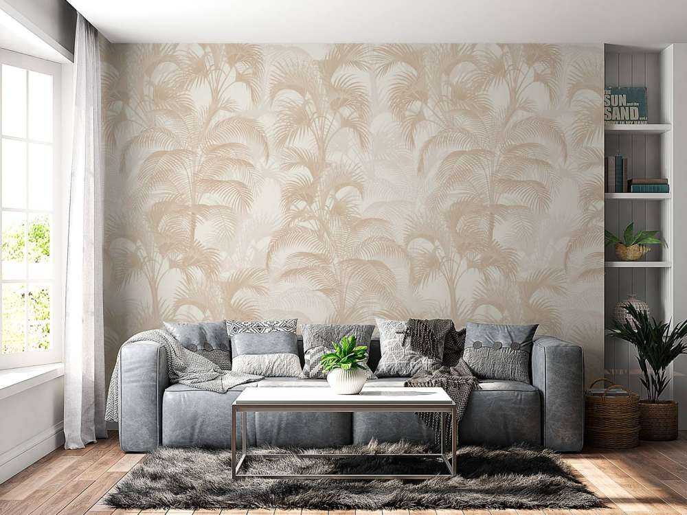 Tropische Palmen im Vintage-Stil - Sand
