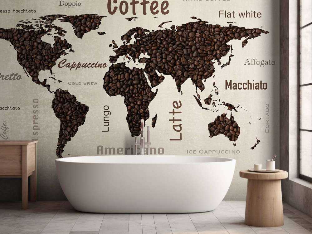 Weltkarte Kaffee