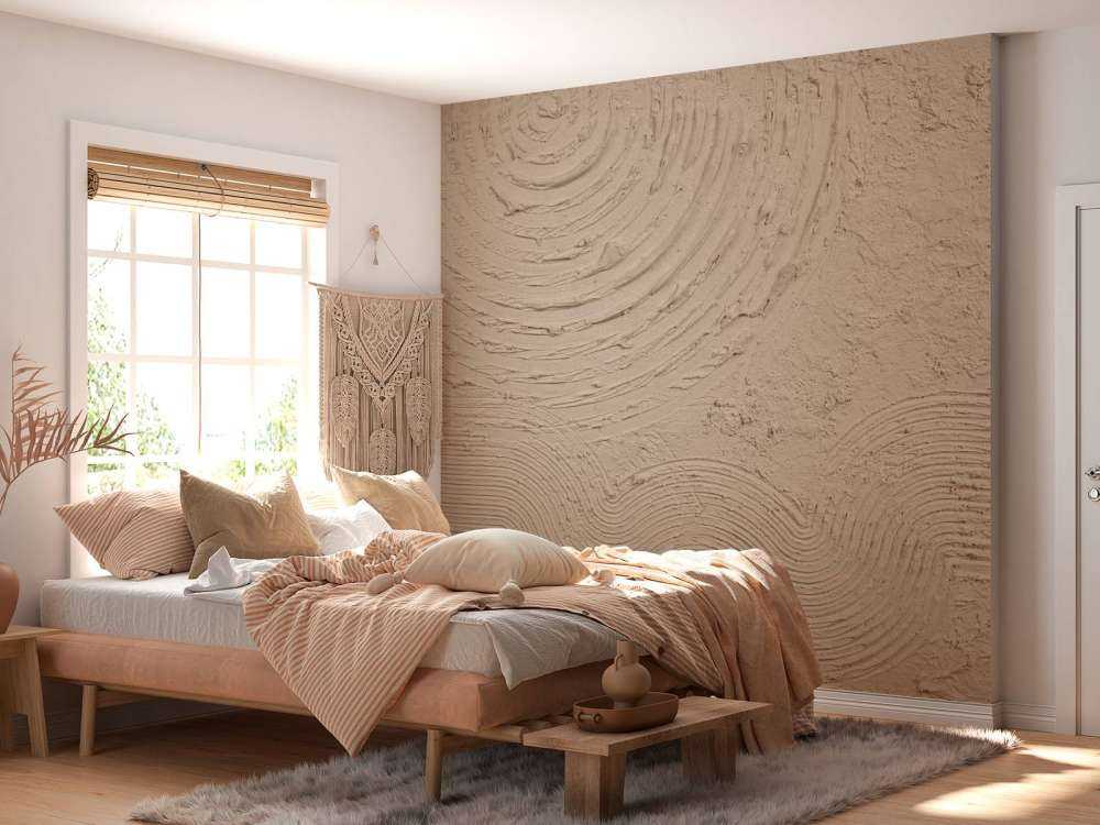 Organische Formen und Linien in Taupe