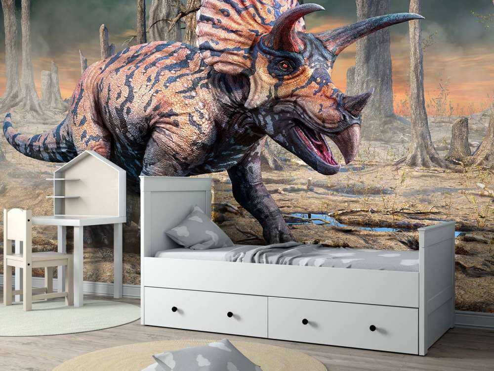 Torosaurus in einer verlassenen Gegend