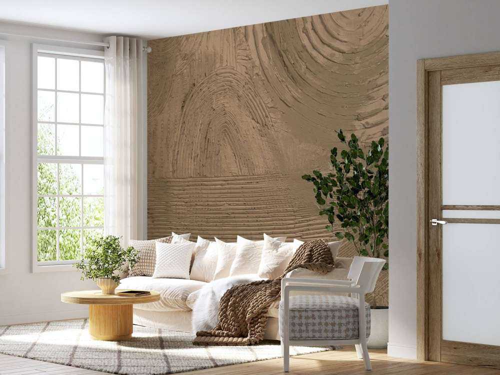 Strukturen und Formen in Goldbraun