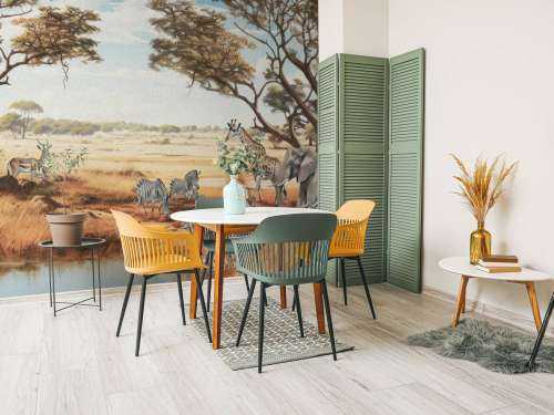 Safari-Landschaft in Farbe