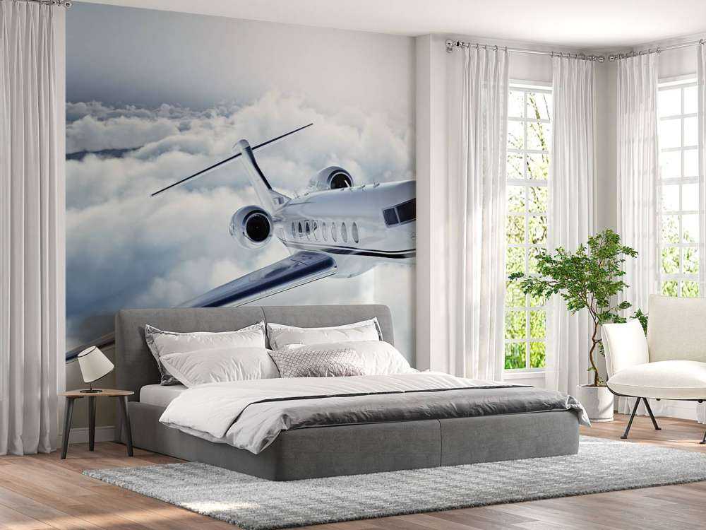 Privatflugzeug in der Luft