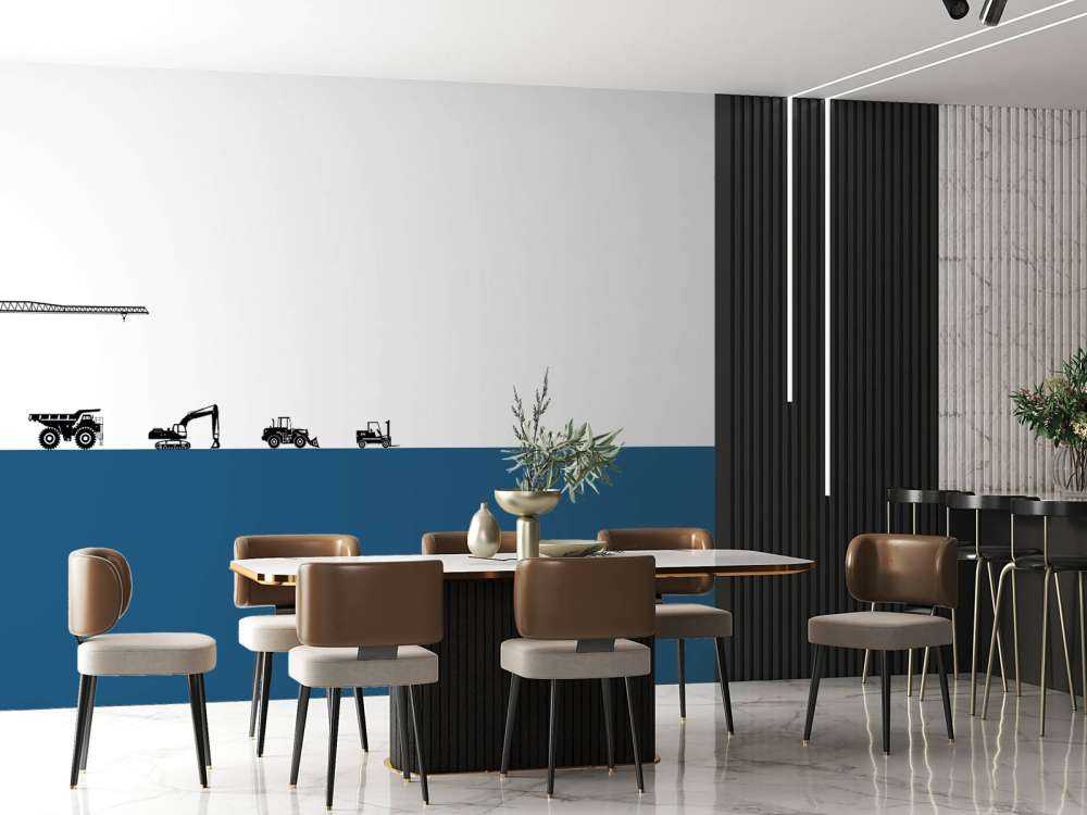 Silhouetten von Arbeitsfahrzeugen