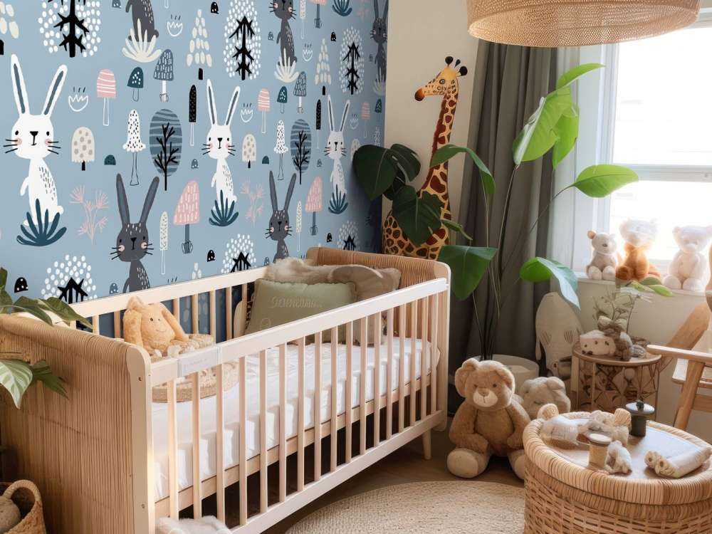 Muster Kaninchen blau