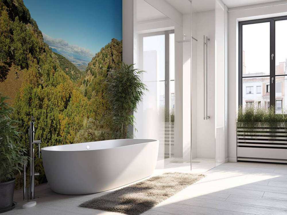 Der Blick durch die Berglandschaft