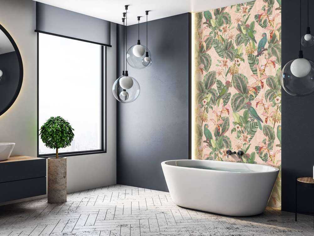 Tropical Jungle Vögel & Papageien - zartrosa