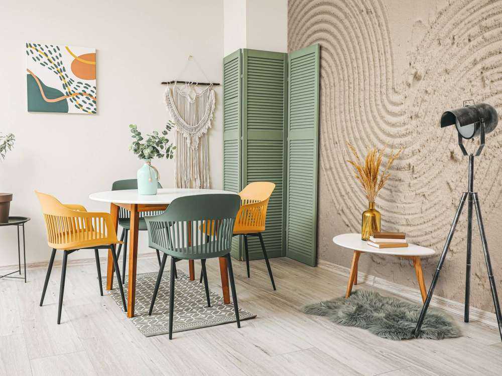 Texturierte Kunst in Taupe