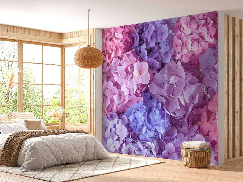 Bunte Hortensien