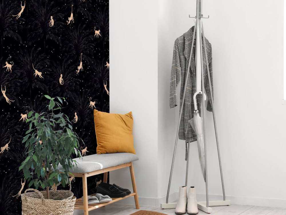 Tropische Affen - schwarz