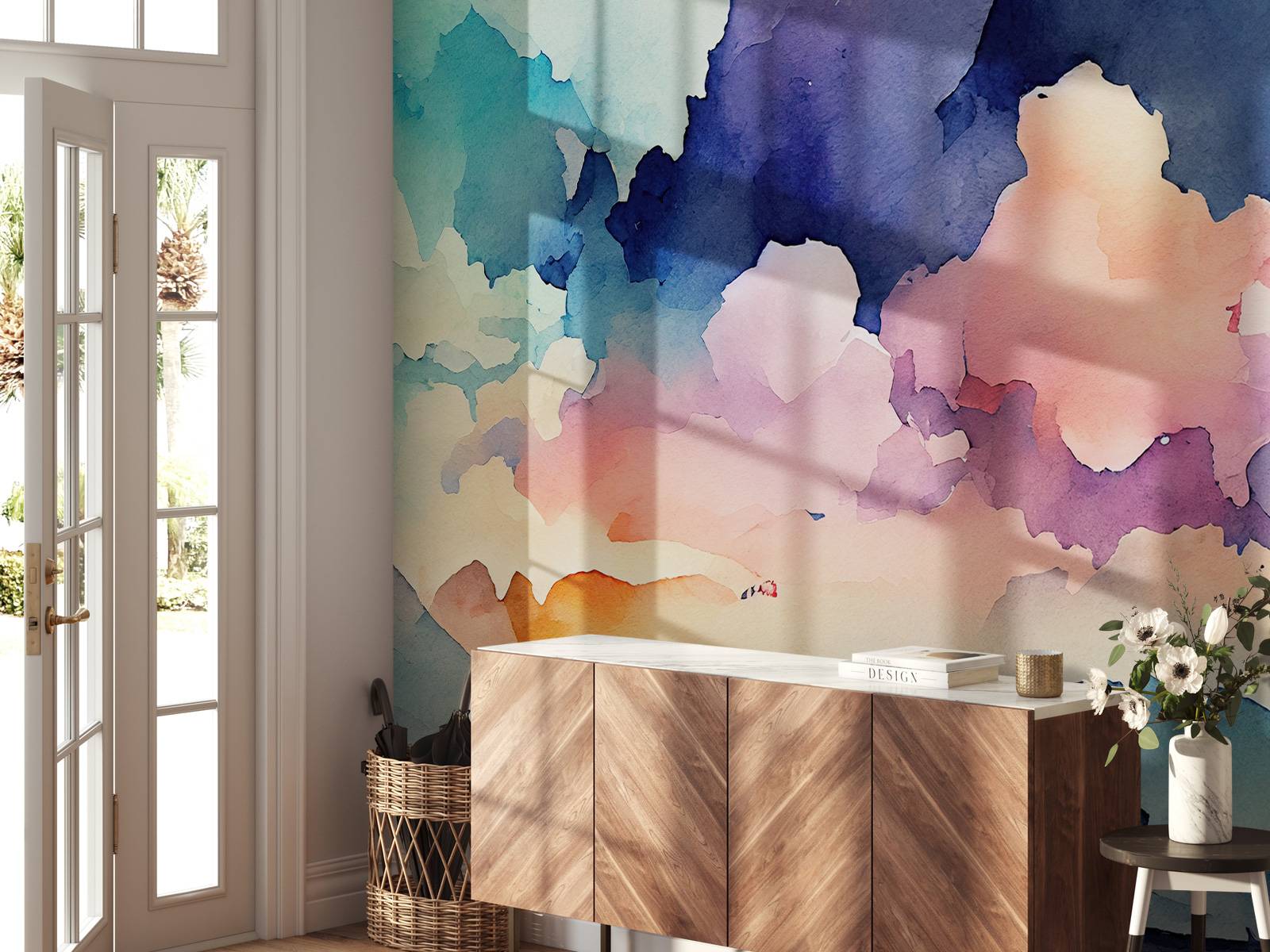 Fototapete - Abstrakter Aquarellhintergrund - Fototapete, image size:1600x1200