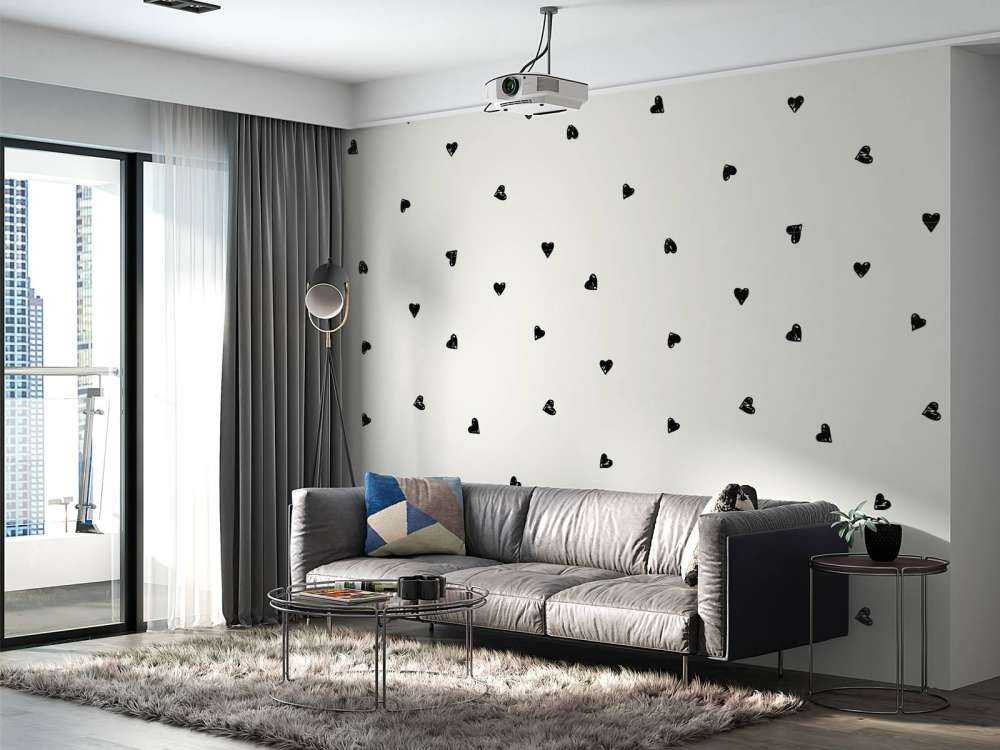 Kleine schwarze Herzen