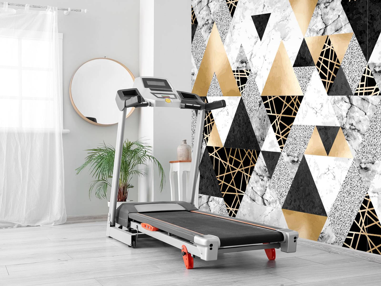 Marmor-Dreiecke mit Gold