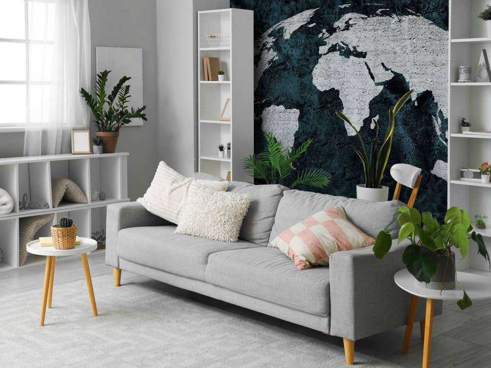 Weltkarte Betonstruktur