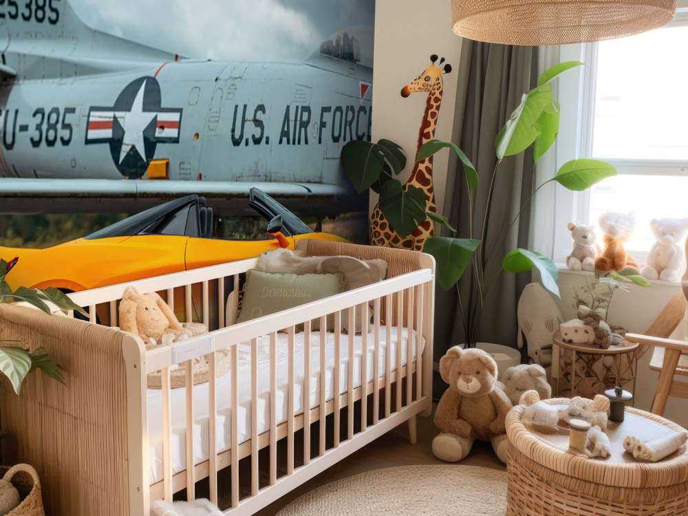 Supersportwagen und Kampfjet