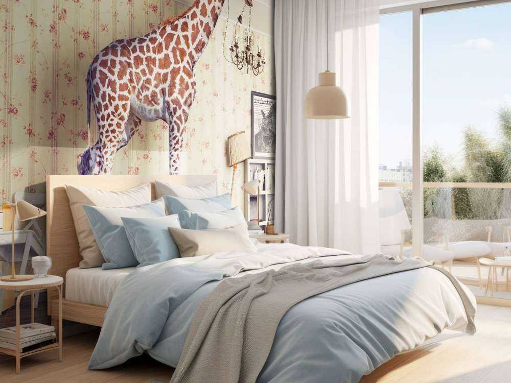 Giraffe im Wohnzimmer
