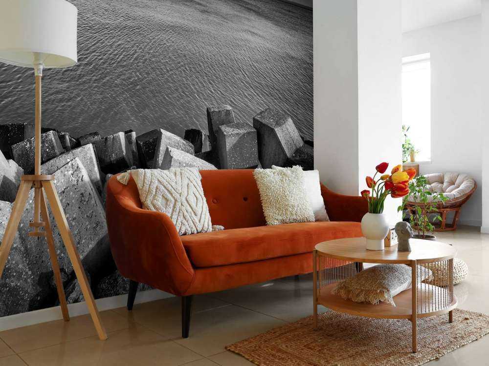 Betonsteine für den Hafen von Cadzand Bad 