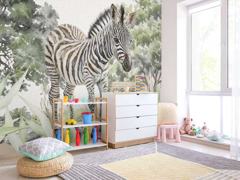 Junges Zebra in der Wildnis