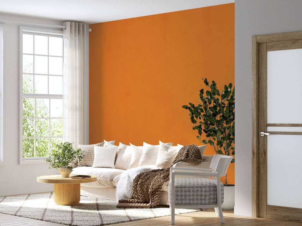Leuchtend orangefarbener Beton