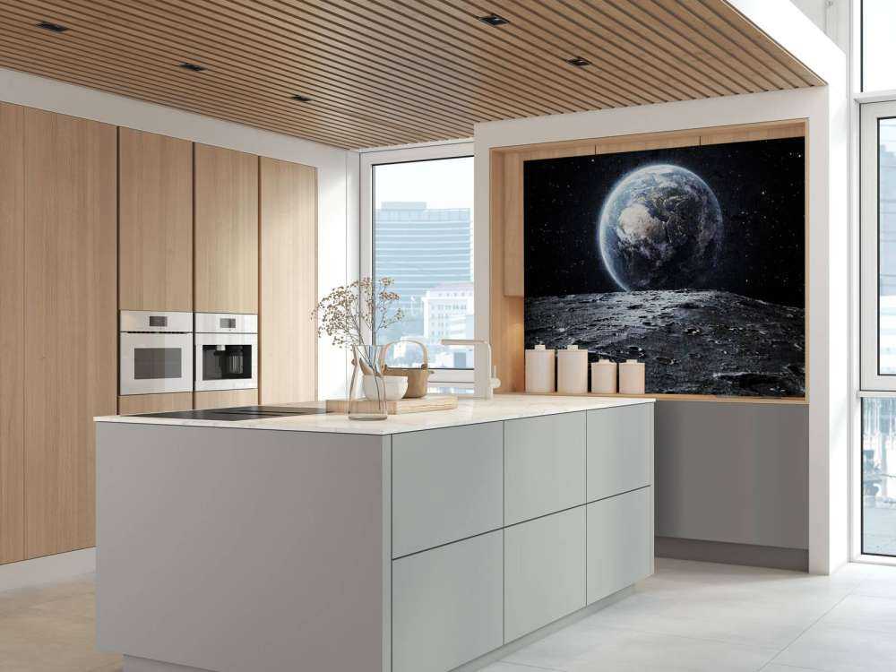 Mond und Erde