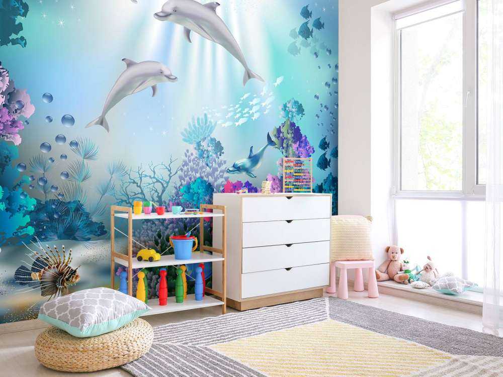 Unterwasserwelt mit Delfinen