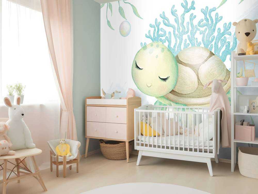 Schildkrötenmama und Jungtier