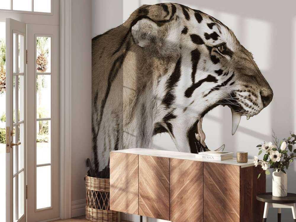 Brüllender Tiger cremefarben