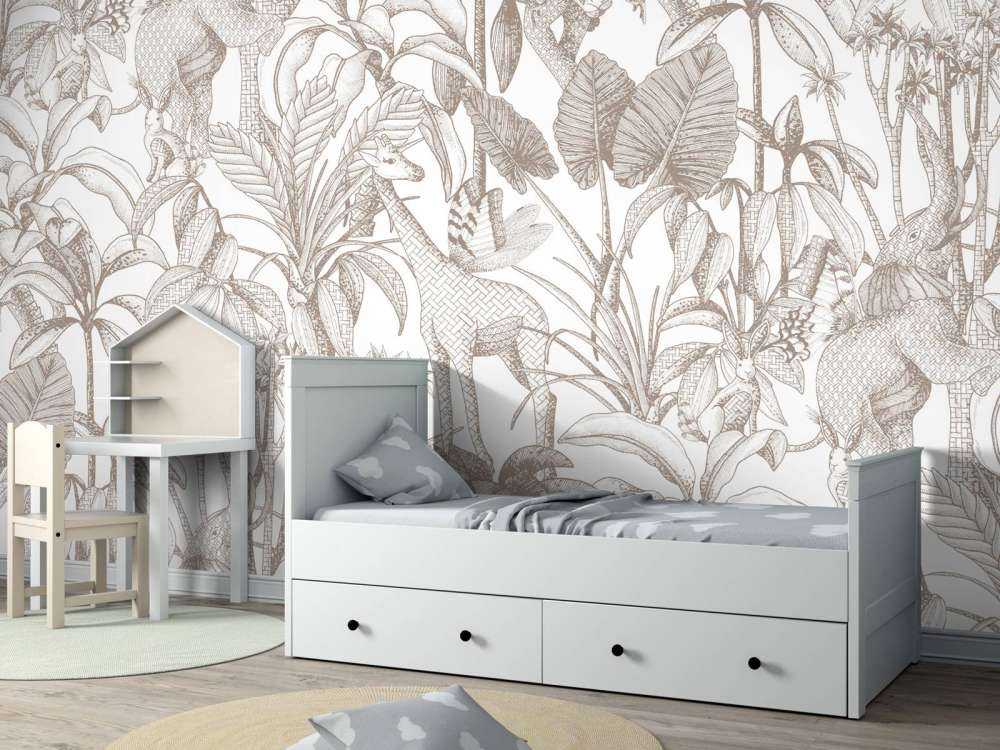 Tiere unter Palmen taupe