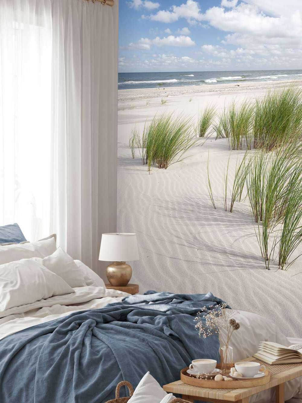 Strand mit Dünenpflanzen