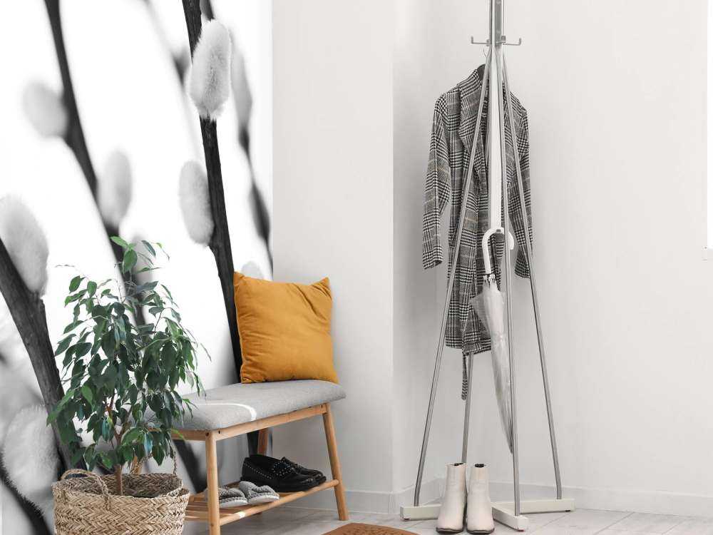 Waldweide in Schwarz und Weiß