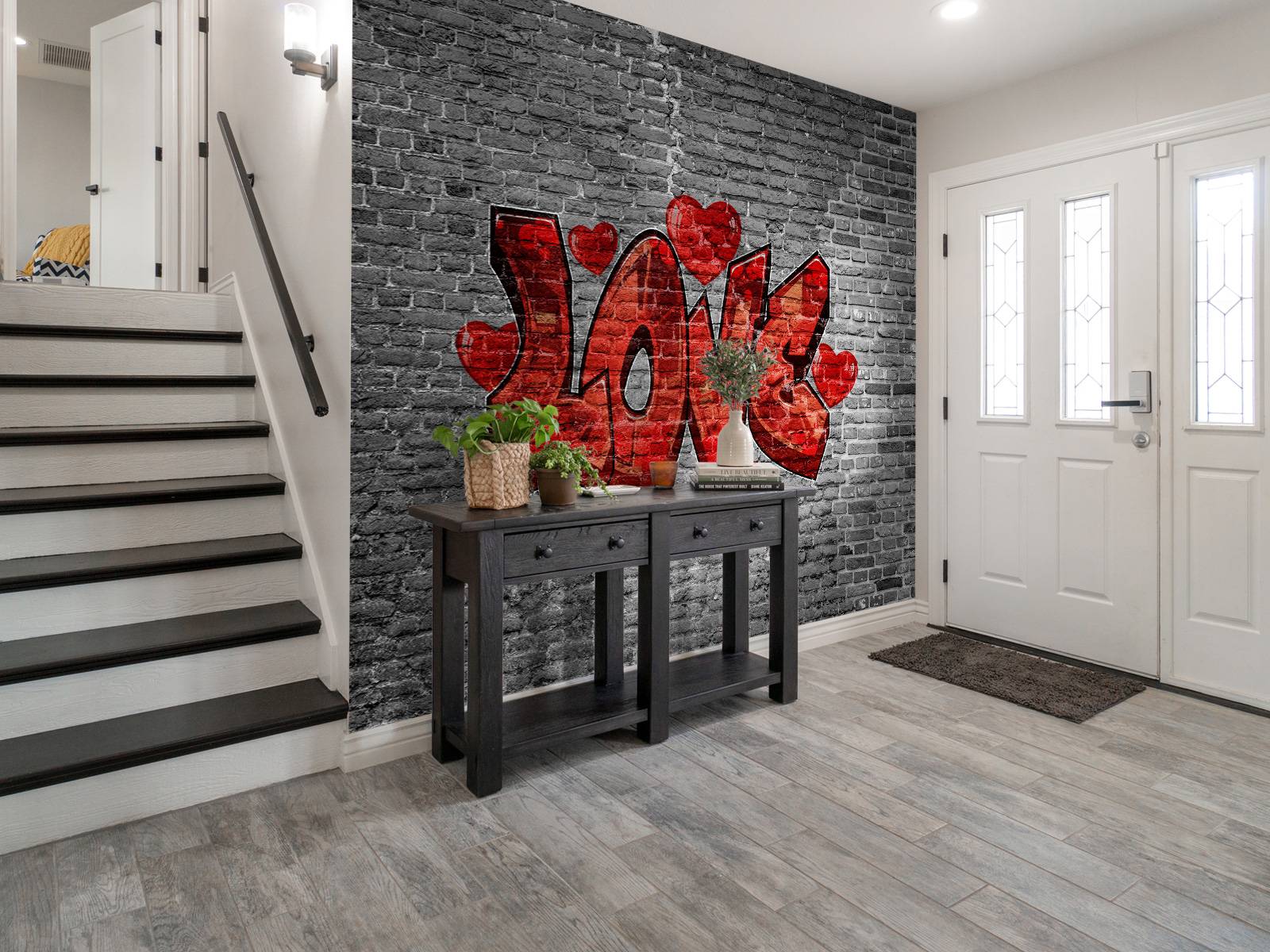 Fototapete Holzschnitt Gräser-Zeichnung | Premium-Vlies (180g/m²) | einfach  zu tapezieren | individuell anpassbar | Hochwertiger Druck! – Unik Nordic, image size:1600x1200