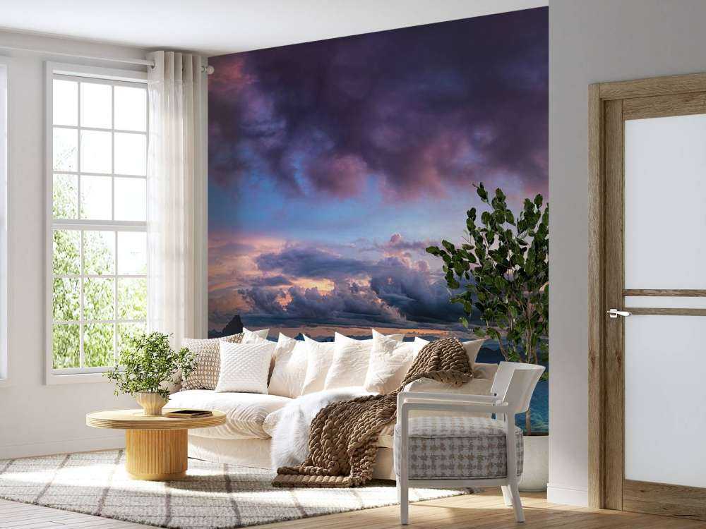 Sonnenuntergang über einem Berg