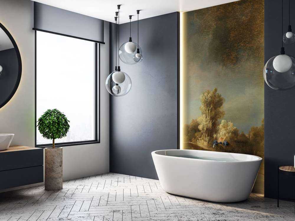 Landschaft mit Steinbrücke