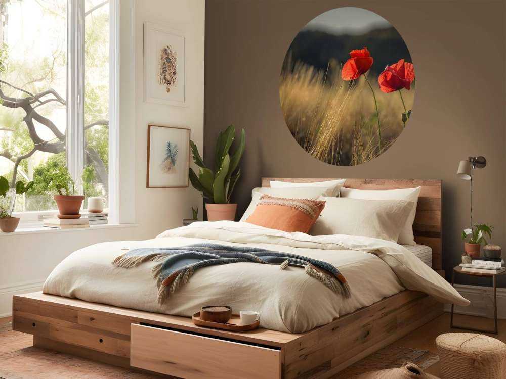 Mohn auf einem Weizenfeld