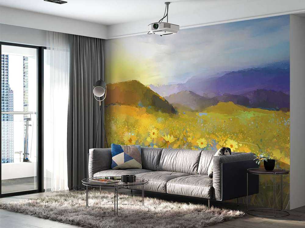 Ölgemäldes Ländlicher Sonnenuntergang