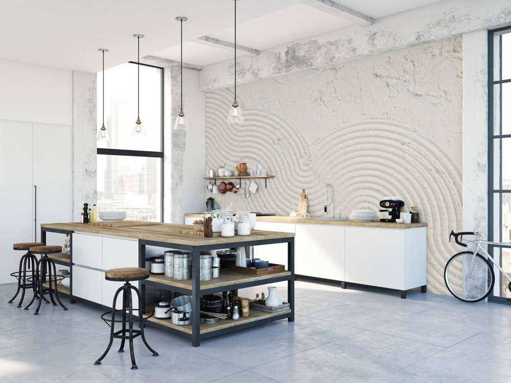 Organische Linien und Strukturen in Off-White
