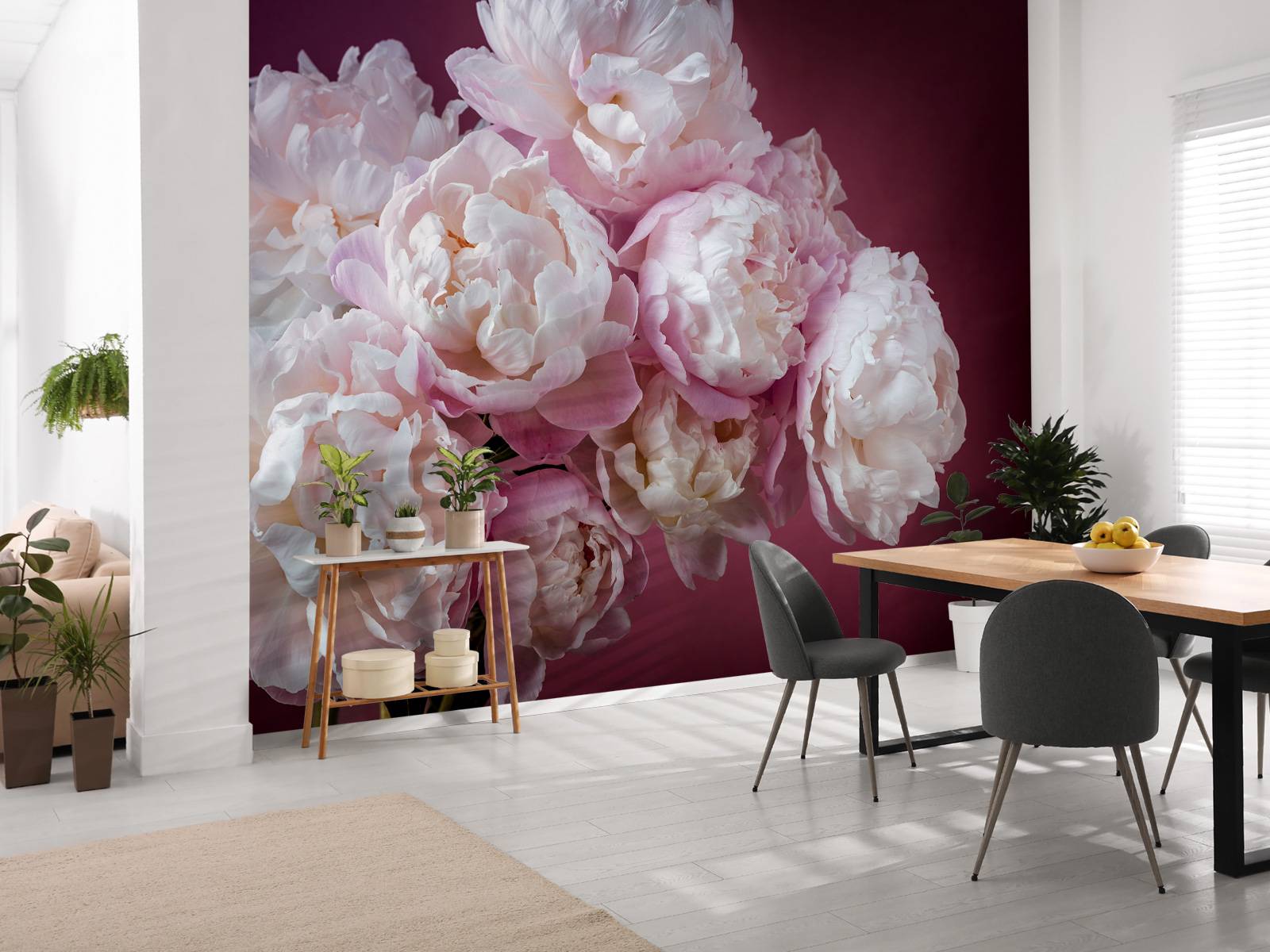Strauß rosa Pfingstrosen