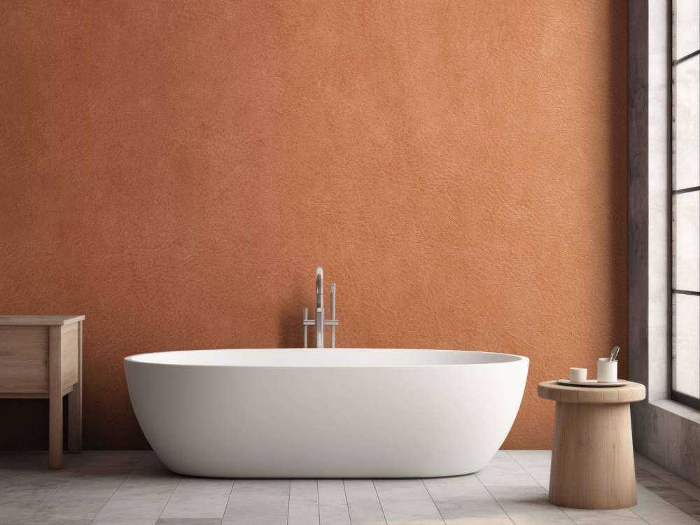 Lederstruktur in Terrakotta Farben