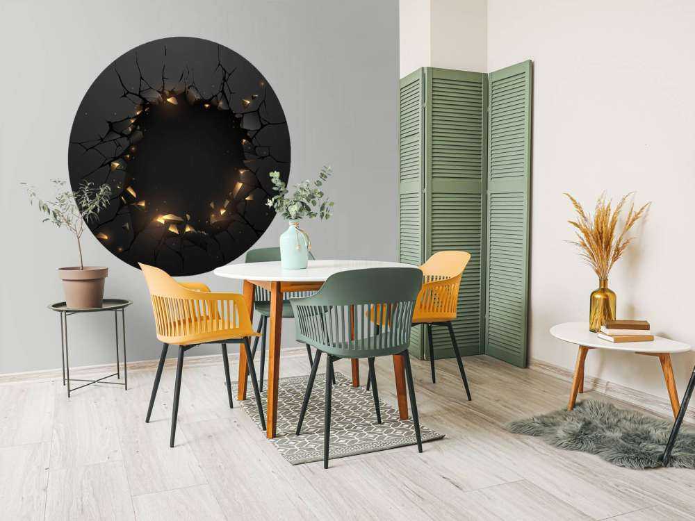 Schwarze Wand mit Loch