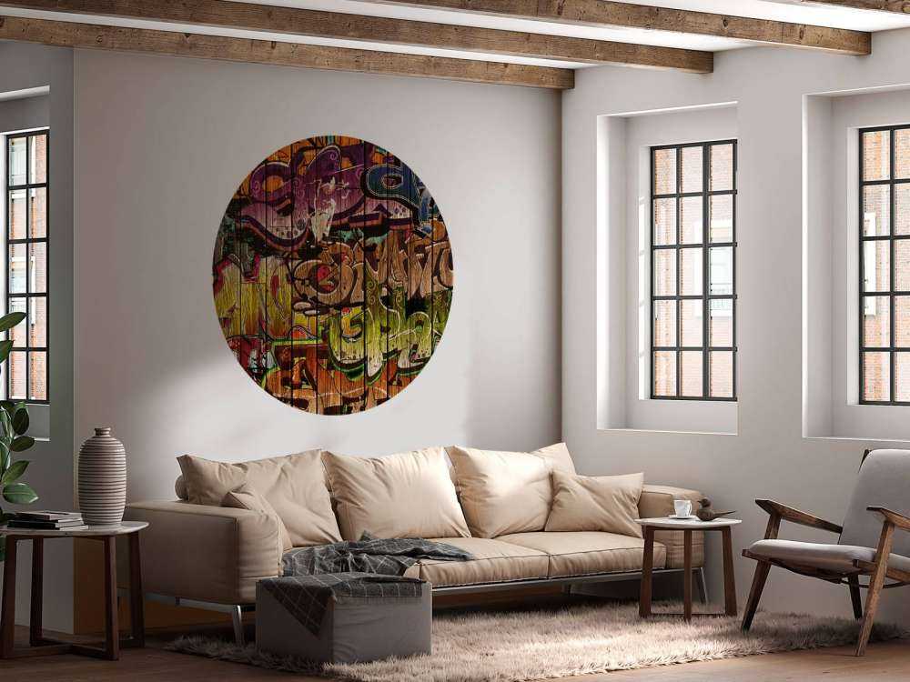 Graffiti auf Holz