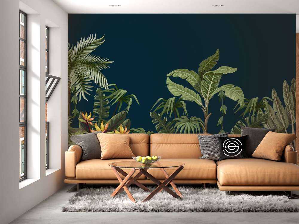 Dschungel Blumen und Bäume