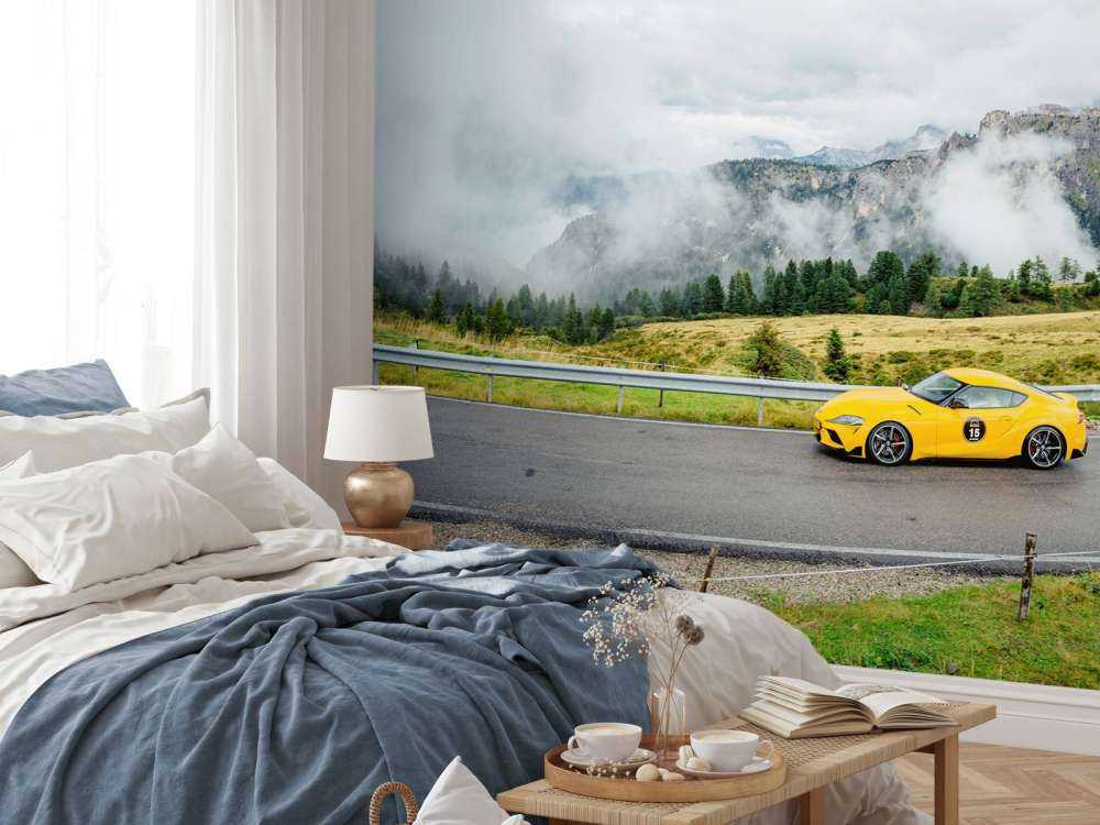 Sportwagen in den Dolomiten